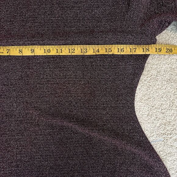 Reformation Riley Fit & Flare Long Sleeve Purple Black Metallic Dress Size XL - Picture 6 of 9